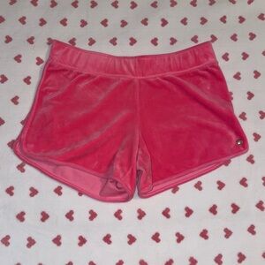 Women's Pink Velvet Shorts